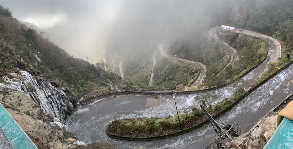 Serra do Rio do Rastro amanhece com trechos congelados nesta quarta-feira; veja as fotos