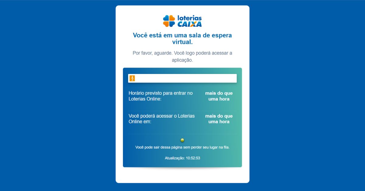 Mega da Virada: site Loterias Caixa tem fila de espera para apostar