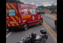 Motociclista e passageiro ficam feridos após acidente em Araquari