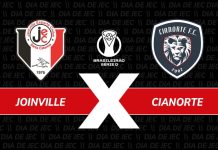 Joinville x Cianorte: assistir ao vivo e com lances em tempo real | Série D 2025