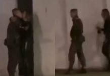 VÍDEO – Soldado é flagrado beijando mulher em serviço; Exército vai investigar caso em Joinville