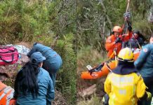 VÍDEO – Mulher é resgatada após queda durante rapel em cascata de Campo Alegre
