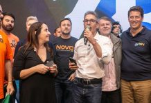 Prefeito de Joinville participa do lançamento da pré-candidatura de Zema à presidência