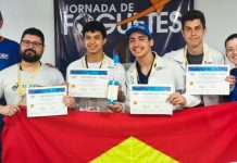 Estudantes de Joinville conquistam medalha de ouro em competição nacional de foguetes