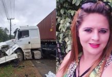 Motorista morre em colisão com caminhão na SC-110, em Jaraguá do Sul