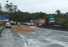 BR-101 em Joinville é liberada após horas bloqueada depois de acidente