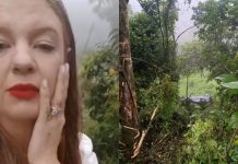 Carro com ex-candidata a prefeita cai em ribanceira na BR-280, em São Bento do Sul